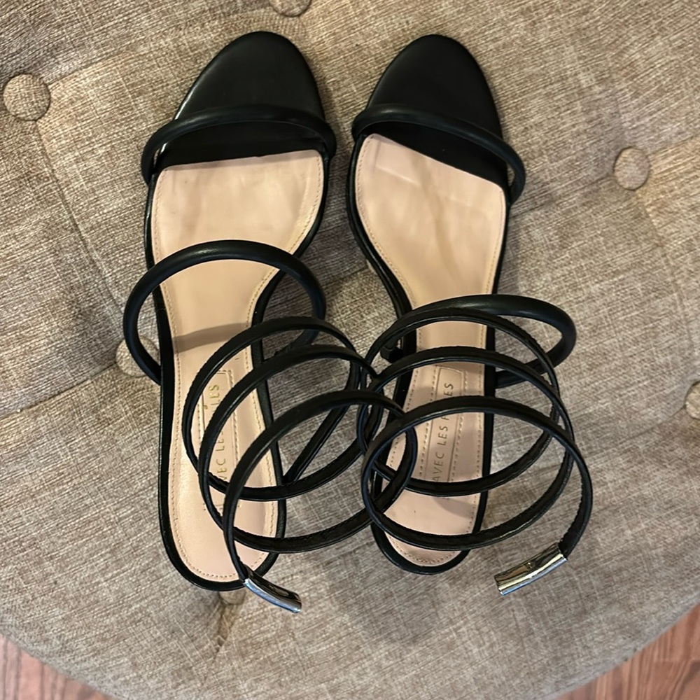 AVEC LES FILLES  STRIP HEELS  7.5